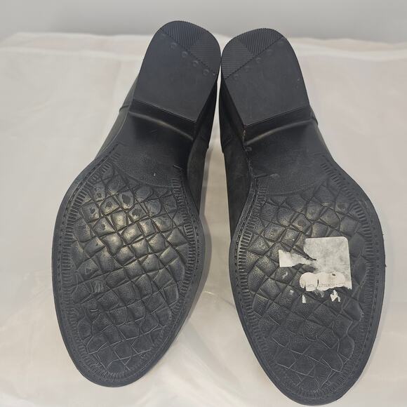 Very Volatile Gray Suede Leather Western Boho Block Heel Zip Ankle Booties 8.5 - Picture 11 of 13